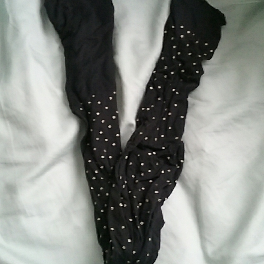 Black & gold tights